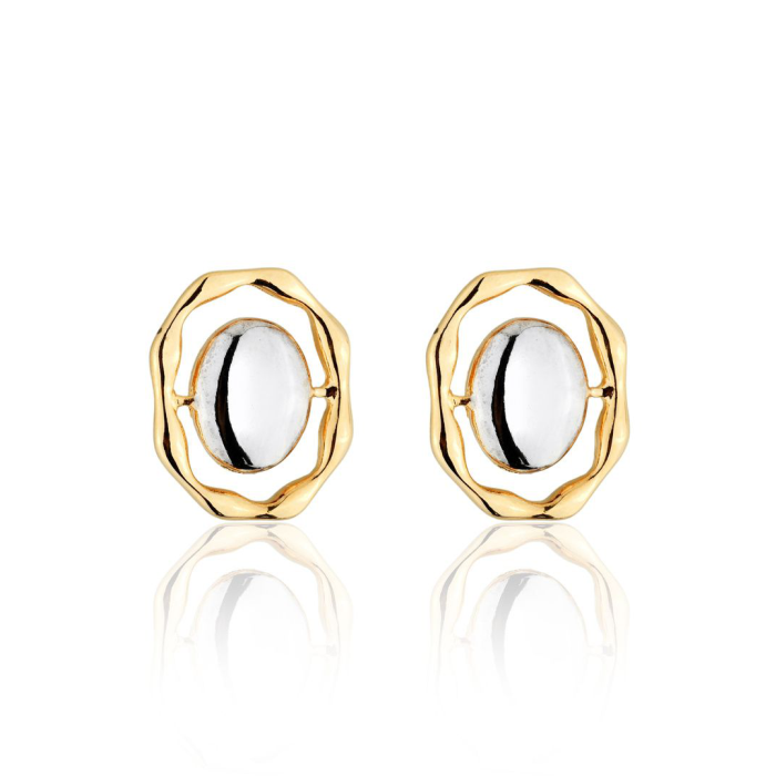 Brinco Circular Irregular Orgânico Bicolor