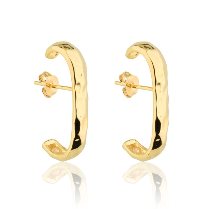 Brinco Ear Hook Grace Texturizado Dourado