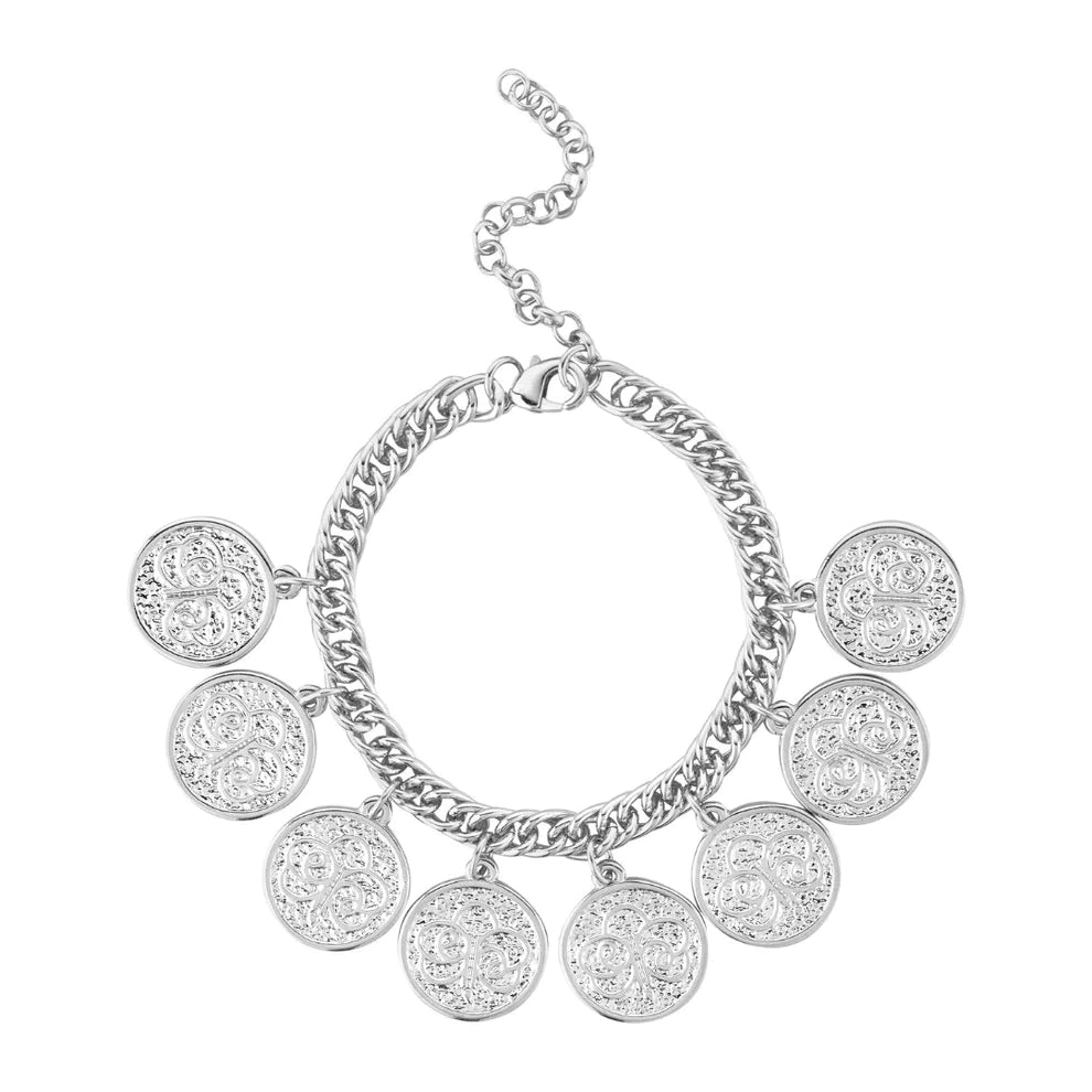 Pulseira medalhas ródio