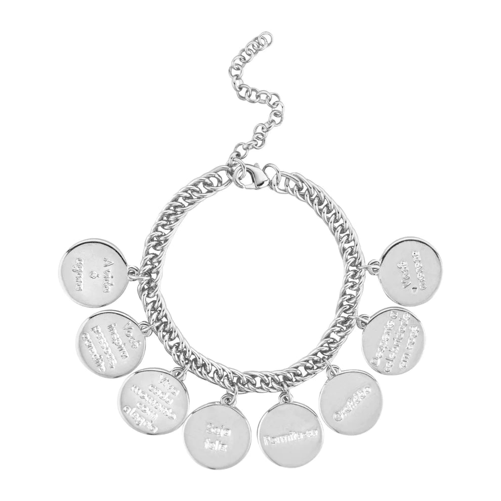 Pulseira medalhas dourado