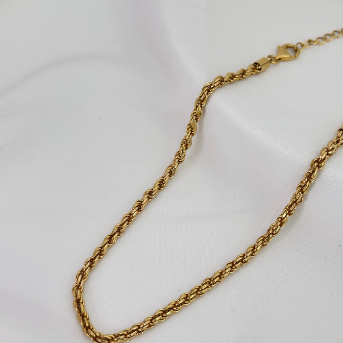 COLAR CORRENTE BAHIANA EM PRATA 925 COM BANHO OURO 18K