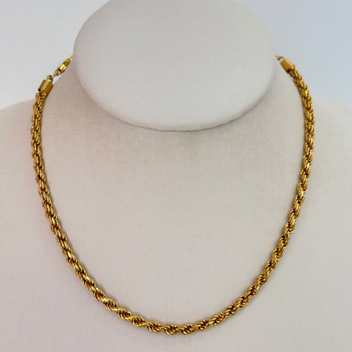 COLAR CORRENTE BAHIANA EM PRATA 925 COM BANHO OURO 18K