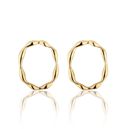 Brinco Contorno Ondulado Glory Orgânico Dourado