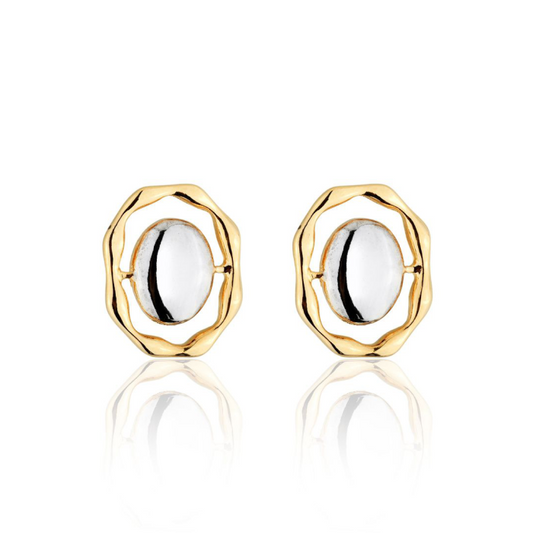 Brinco Circular Irregular Orgânico Bicolor