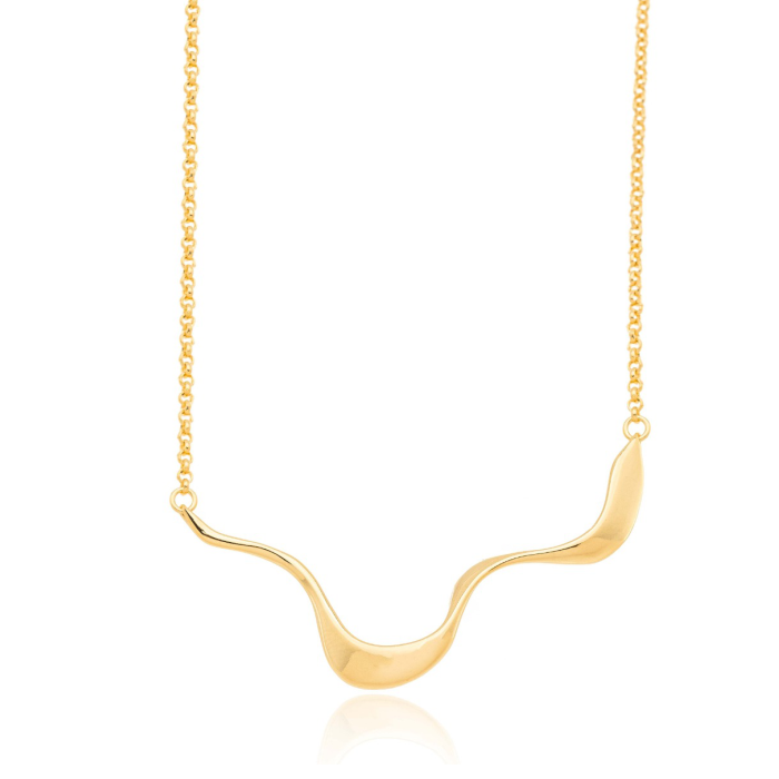 Colar Ondulado Ródio