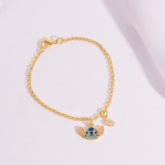 Pulseira Infantil Stitch Azul