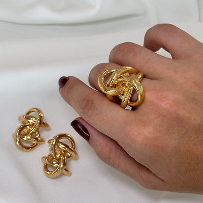 Anel elos bold dourado