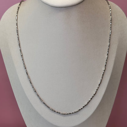 Corrente Rodio Filetes 55cm com alongador