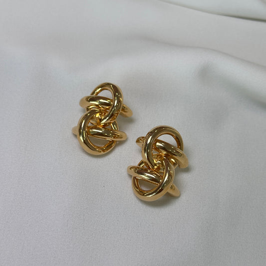 Brinco elos bold dourado