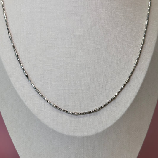 Corrente Rodio Filetes 55cm com alongador