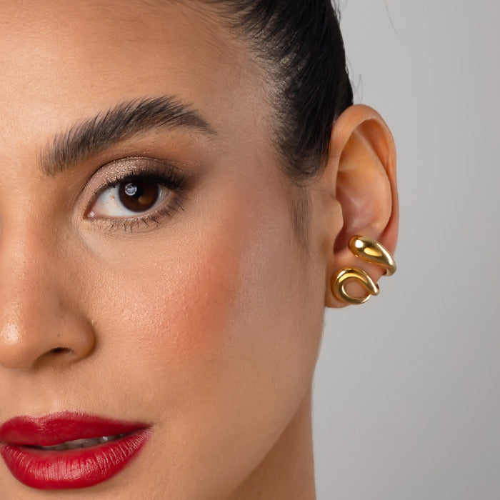 BRINCO LILITH DOURADO ORGANICO EARCUFF