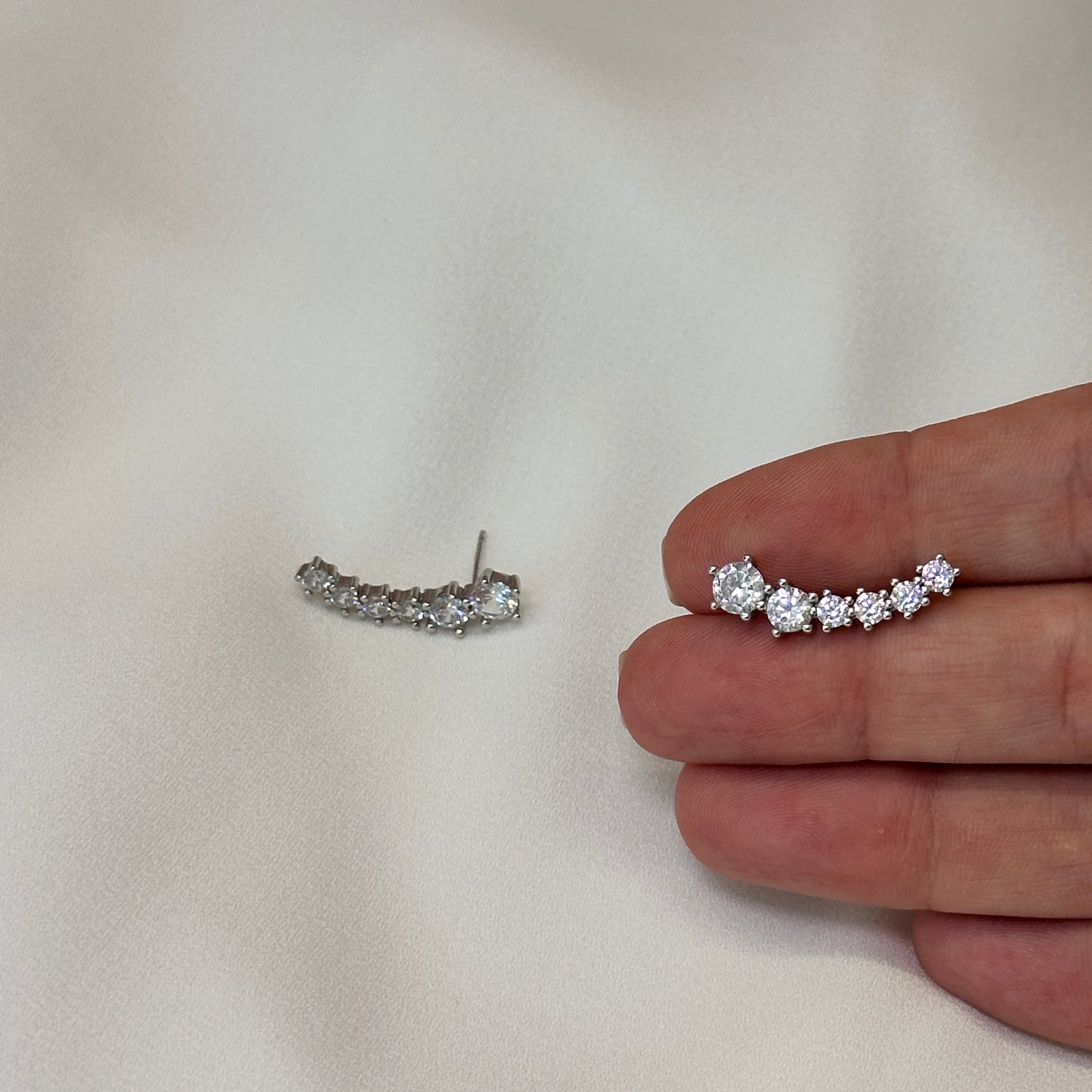 Brinco prata 925, earcuff