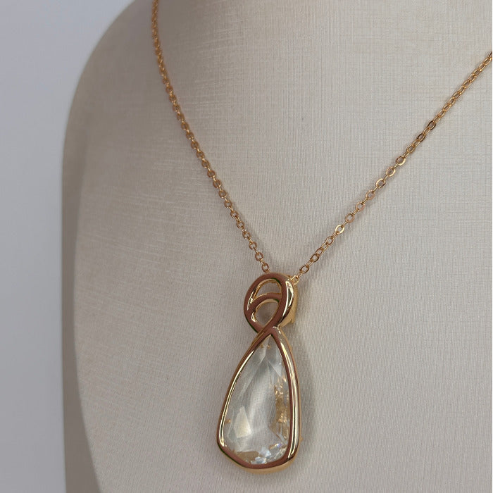 COLAR NILAN CRISTAL DOURADO