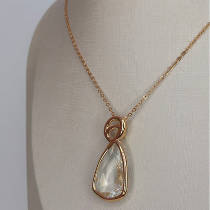 COLAR NILAN CRISTAL DOURADO