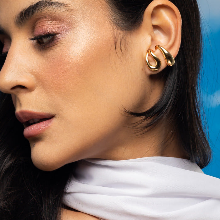 BRINCO LILITH DOURADO ORGANICO EARCUFF