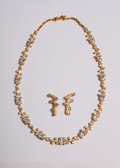 Conjunto Imperio do Amor – Conjunto Dourado Zircônia Ovais & Esferas Cravejadas