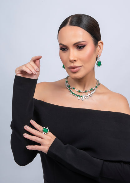 Conjunto Imperio do Amor – Conjunto Dourado Zircônia Ovais & Esferas Cravejadas