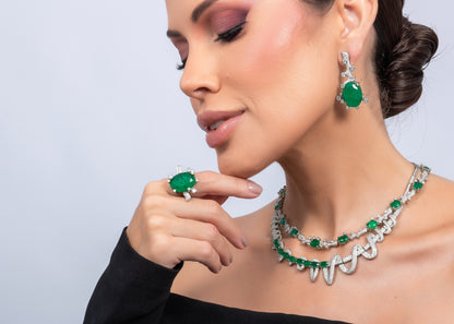 Conjunto Imperio do Amor – Conjunto Dourado Zircônia Ovais & Esferas Cravejadas