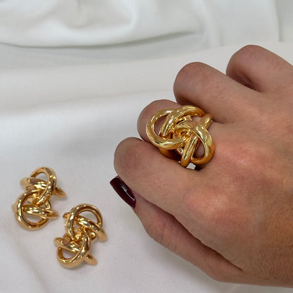 Anel elos bold dourado