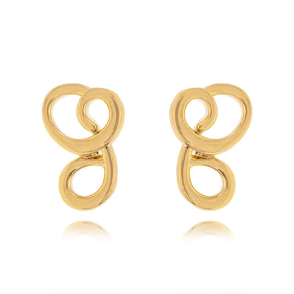 Brinco Enrrole Feminino Dourado