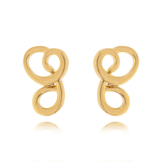 Brinco Enrrole Feminino Dourado