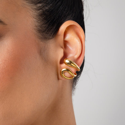 BRINCO LILITH DOURADO ORGANICO EARCUFF